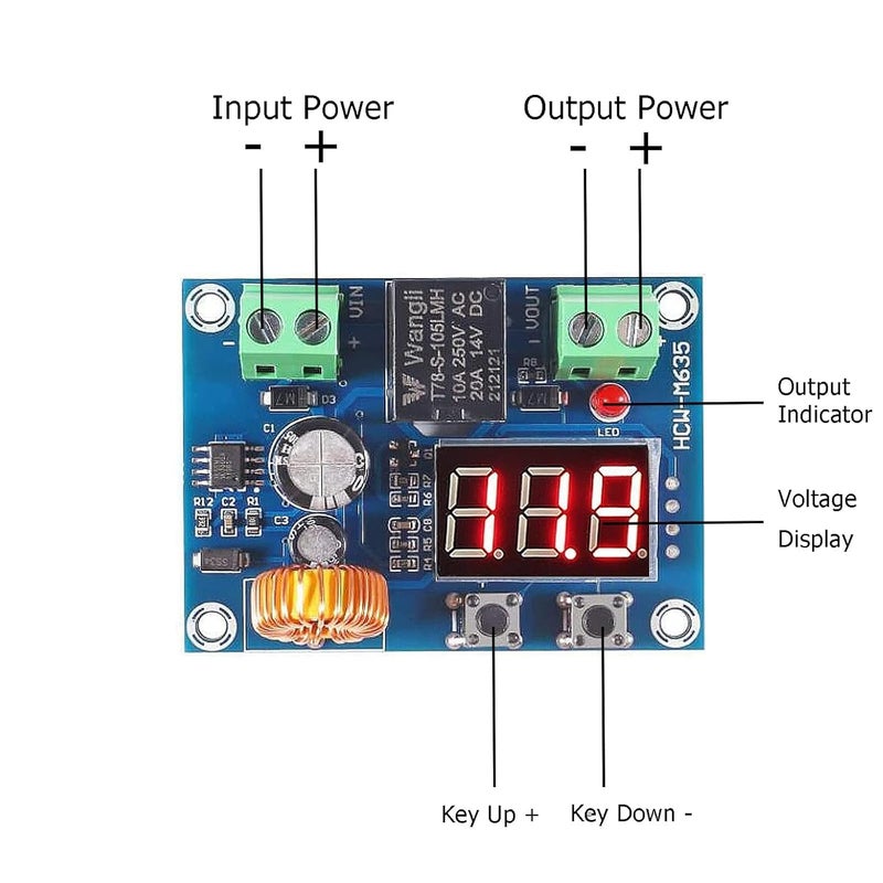 Sumklin 2 PCS XH-M609 Low Voltage Cutoff, DC 12V-36V Voltage Protection Digital Display Switch Module Over Discharge Protection Low Voltage Protector Disconnect Switch Module - Image 2